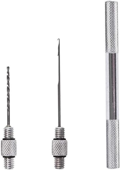 Aas Boor & Naald - Visgerei Set - Karper Vissen - Corrosiebestendig Materiaal - 22 cm Lengte - Zilver