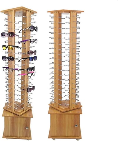 Zonnebril Displayrek - Brillenstandaard Organizer - Brillen Presenteren - 360 Graden Draaibaar - 72 Paar - Wit