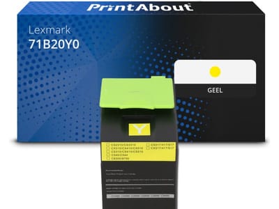 PrintAbout huismerk Toner 71B20Y0 Geel Geschikt voor Lexmark