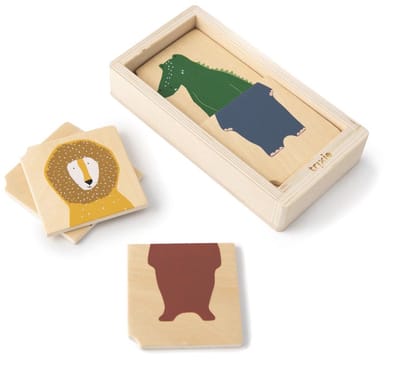 Trixie Houten Combo dierenpuzzel - Eerste speelgoed baby - vanaf 1 Jaar - Educatief - Voor Jongens & Meisjes