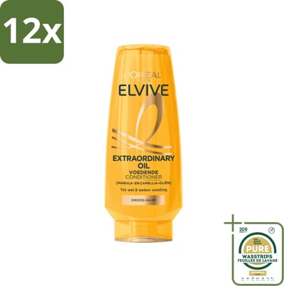 L'Oréal Elvive Extraordinary Oil Conditioner 200 ml - Voordeelverpakking - 12 stuks - Haar hydraatatie - Haar herstel
