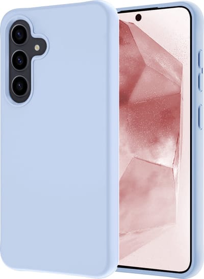 Hoesje - Geschikt voor Samsung Galaxy A55 - Sterk & Shockproof - Hoes Cover - Siliconen Case - Lichtblauw