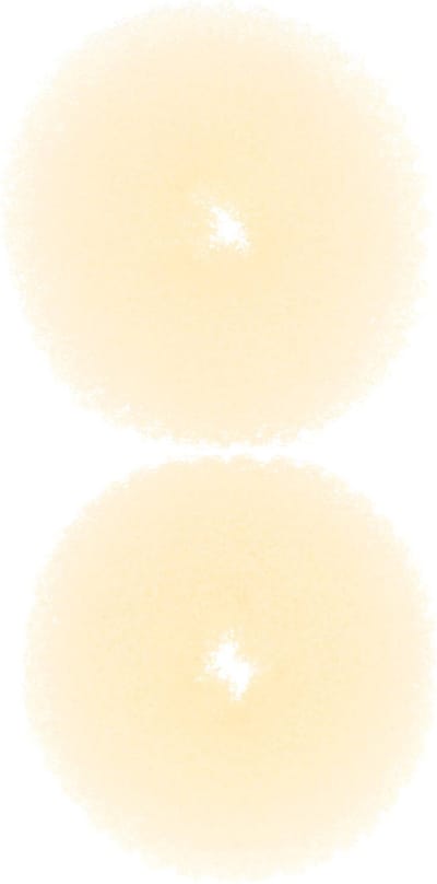 Haarsoires Styling Tool - Haardonut 6cm – Klein Knot Hulpmiddel – Blond – Set van 2 - Haar Donut - Extra Volume Haarrol - Knotmaker
