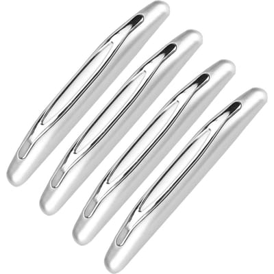 4 pièces Protection d'arête de porte de voiture Garniture Couverture Bande Pare-chocs d'angle Anti-collision Protecteur anti-rayures Gris grise