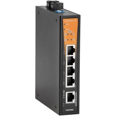 Weidmüller 1504320000 IE-SW-BL05-1GT-4GTPOE Industrial Ethernet Switch 10 / 100 / 1000 MBit/s PoE-functie