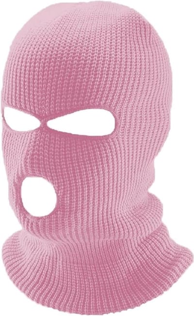 Gebreid skimasker voor de winter, bivakmuts met 3 gaten voor fietsen en outdoor sport