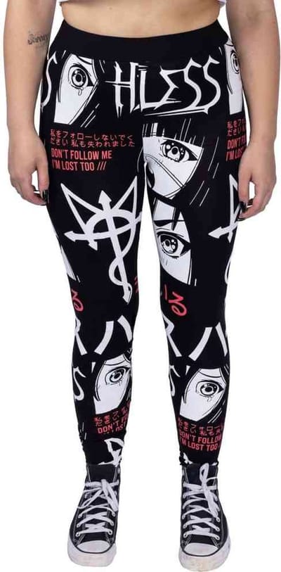 Heartless - I'M LOST Legging - S - Zwart/Wit