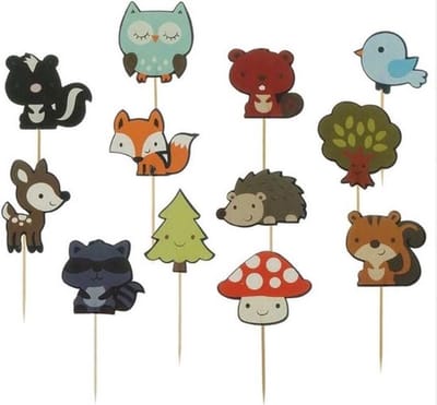 LeuksteWinkeltje cocktailprikkers Bos -cocktail prikkertjes cupcake toppers - 12 stuks