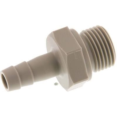 G 1/2'' Buitendraad x 10mm Polypropylene (PP) Slangpilaar 10 Bar