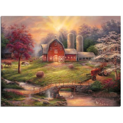 Diamantmozaïek 5D DIY diamantschilderij landschap volledig rond diamantborduurwerk 20X30CM beige