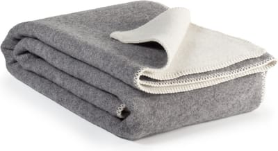 MoST - Wild Pigeon - 1-persoons omkeerbare bed deken - Nieuw-Zeelandse wol - 140 x 200 cm - grijs-wit