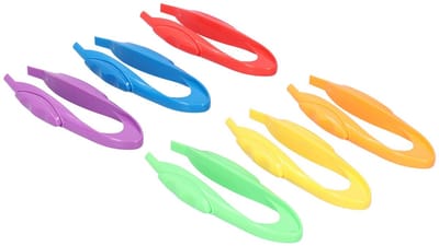 Dailygoods- Pincet Set 6 Stuks - Hoogwaardig Kunststof - Veilig Speelgoed - Vroeg Vaardigheidsontwikkeling - Geschikt voor Kinderen - Handvat Comfortabel - Speelgoedclip