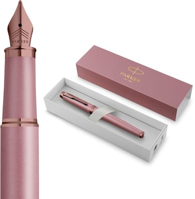 Parker IM-vulpen | Finishing Touch-collectie | lichtpaarse afwerking | medium | blauw | geschenkverpakking