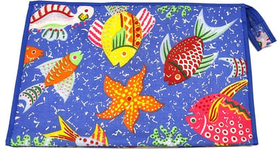 Rojafit - Toilettas - Groot - Pesce Azzurro - Afmeting 30 x 7 x 19 cm.