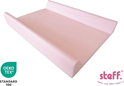 Stefano fashion - aankleedkussen - met opstaande randen 70x50 cm - roze - kwaliteitslabel OEKO-TEX standard 100