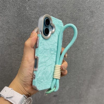 Étui de luxe en velours pour iPhone 16 Plus 15 14 13 12 Pro Max 11, housse antichoc en flanelle de soie avec dragonne For iPhone 15 Pro gray