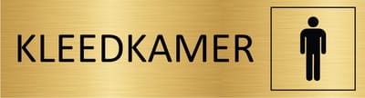 CombiCraft deurbordje Heren kleedkamer in goud met tape - 165 x 45 mm