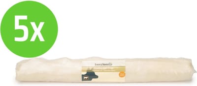 Beeztees Rawhide Staaf Wit 37,5 cm - hondensnack - 5 verpakkingen