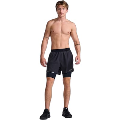 2xu Aero 2 In 1 5´´ Korte Broeken Zwart 2XL Man