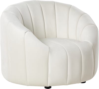 MALUNG - Fauteuil - Gebroken wit - Fluweel