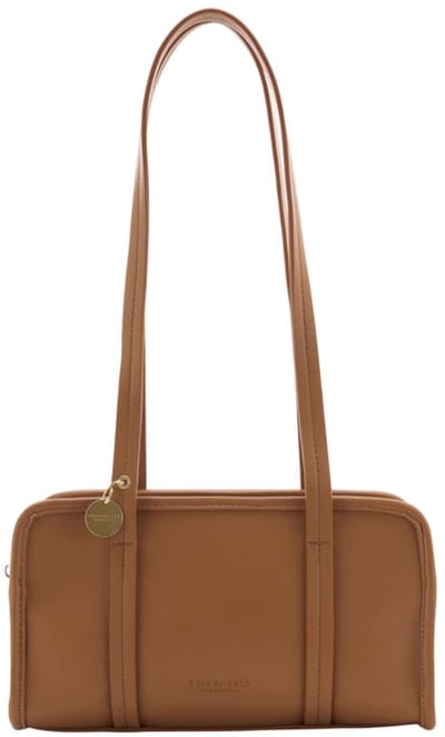 SEIDENFELT MANUFAKTUR schoudertas Nelma Bowling Bag Toffee Lichtbruin