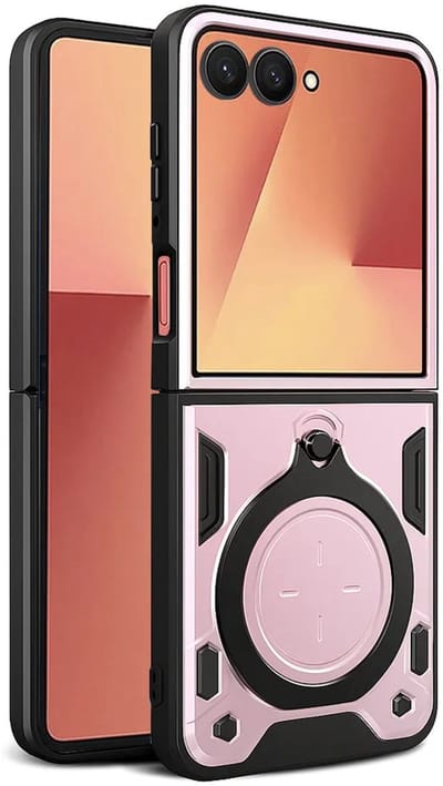 Hoesje geschikt voor Samsung Galaxy Z Flip 7 - Techsuit CamGuard Pro Back Cover - Roségoud
