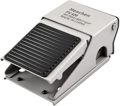 Allecto - Pneumatische Voetpedaal Ventiel - 4-Weg 2-Positie - Momentair Type - PT1/4" Draad - Hoogwaardige Pneumatiek - Handig voor Diverse Toepass...