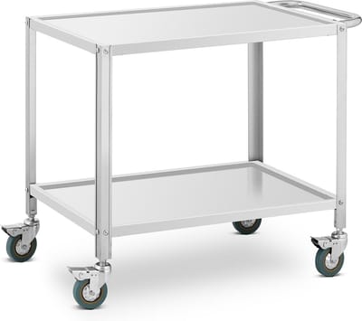 Serveerwagen - 2 planken - 80 x 57 x 3,5 cm - 53 cm tussenruimte - 100 kg - Royal Catering