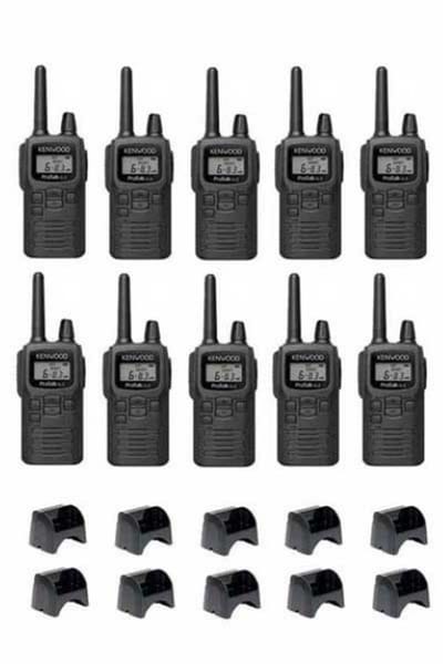 Set van 10 Kenwood PKT-300 ProTalk XLS IP52 PMR446 mini portofoons