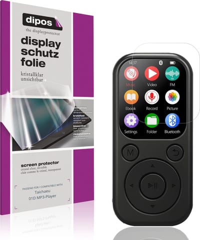 dipos – 4x Beschermfolie geschikt voor Taichaeu 01D MP3-Player | Krasbestendige & heldere Screenprotector Ultra-Thin