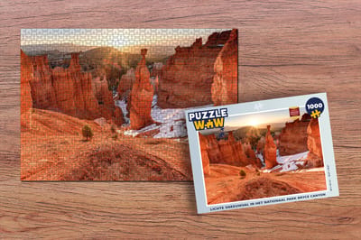Puzzel Lichte sneeuwval in het Nationaal park Bryce Canyon - Legpuzzel - Puzzel 1000 stukjes volwassenen