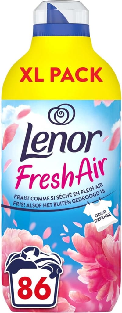 Lenor Wasverzachter Fresh Air Bloesem 86 Wasbeurten - 6 x 1204 ml - Voordeelverpakking