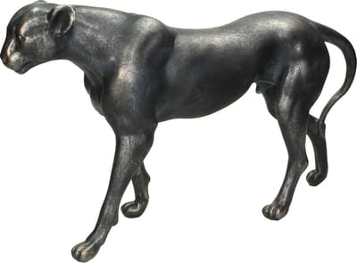 Beeld - Luipaard - Wants&Needs - Ornament - Leopard - Polyresin - Zwart - 39.5 X 11 X 22.5