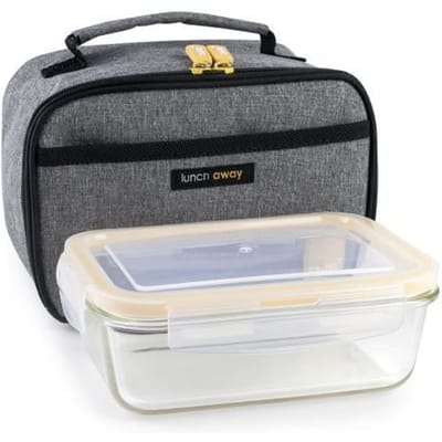 Lunchtrommel met accessoires Ibili 753401g Grijs Polyester Borosilicaatglas 21 x 13 x 14 cm
