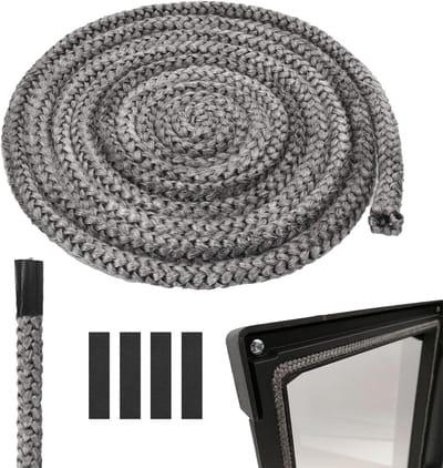 Hoogwaardige 12 mm x 3 m Vezelglas Kachel- en Raamafdichting met 4 Rubies voor Optimale Isolatie
