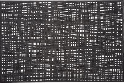 Zeller Design Placemats - Glanzend Zwart - Rechthoekig - 30 x 45 cm - Kunststof