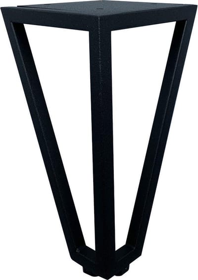 FLE - Massief stalen meubelpoot zwart hoek 10 bij 10 cm en hoogte 18 cm (koker 1 x 1 cm)