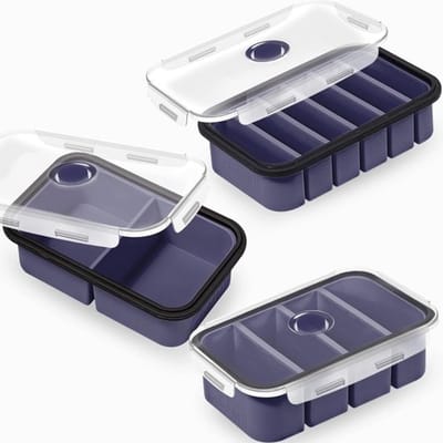 Soep bewaardozen set van 3, 125 ml, 250 ml en 500 ml - Ideaal voor soep, bouillon en sauzen, vriesbestendig en met deksel