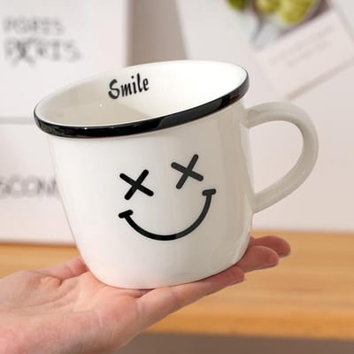 Schattige Fruitmok Melkbeker Kinderontbijtbeker Hoge Waarde Cartoon Keramische Mok Kantoor Drinkbeker 350ml