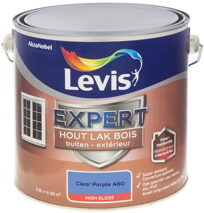 Levis - Expert Hout Lak Buiten High Gloss Mix - Clear Purple A60 - Mengverf - 2,5 L