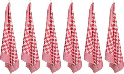 CarrÉ Keukenhanddoek Rood Set6 65x65cm - Katoen