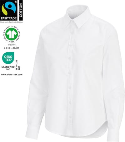 Cottover HEMD OXFORD LADY - GOTS GECERTIFICEERD 141031 - Wit - 44