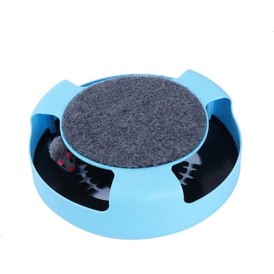 Huisdier Kat Interactief Speelgoed Roterende Rennende Muis Gekke Training Speelbord met Muizen Schattige Vang de Beweging Krabmat No color box blauw