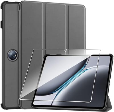 Dailygoods- Beschermhoes Schokbestendig - Oneplus Pad 2/Oppo Pad 3 Pro - 12,1 Inch - TPU/Rubber - Gehard Glas - Flexibel/Ultradun - Tablethoes
