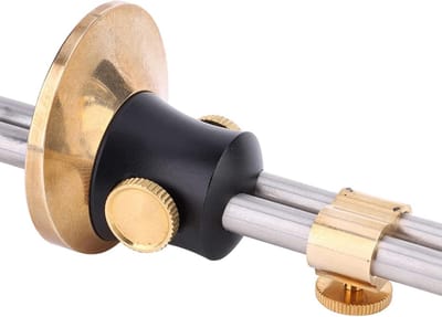 Markeringsmeter - Timmerman kraspen - Nauwkeurig markeren - Enkele dubbele as - 205 mm - Roestvrij staal