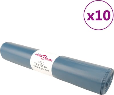 vidaXL - Vuilniszakken - 100 - st - 120 - l - blauw