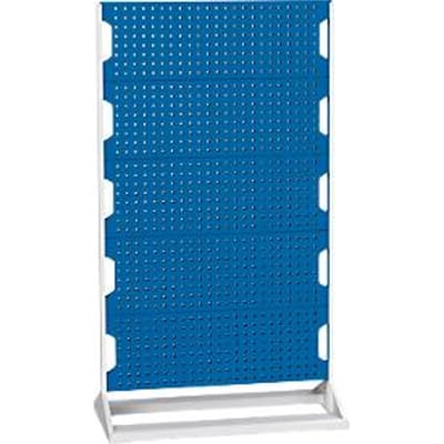 Perfo Rack, 10 geperforeerde panelen, B 1000 x D 550 x H 1775 mm, staal, lichtgrijs RAL 7035/genziana blauw RAL 5010