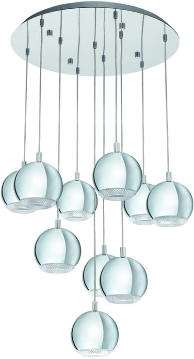 EGLO Conessa - Hanglamp - 10 Lichts - Ø580mm. - Chroom - Helder