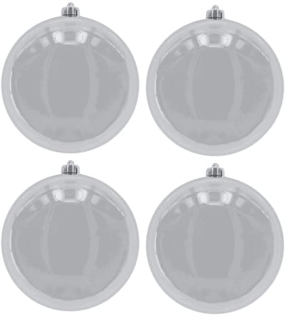 Dailygoods- Kerstballen XXL - Vorstbestendig - Weerbestendig - Glanzend - Buiten - Ø 12 cm, 4 stuks - Kerstdecoratie