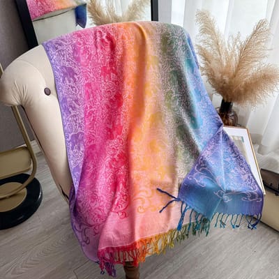 Bohemen Luxe Dames Sjaal Wraps Pashmina Bandana Lang Bedrukt Jacquard Paisley Vrouwen Foulard Zonbescherming Warme Sjaal
